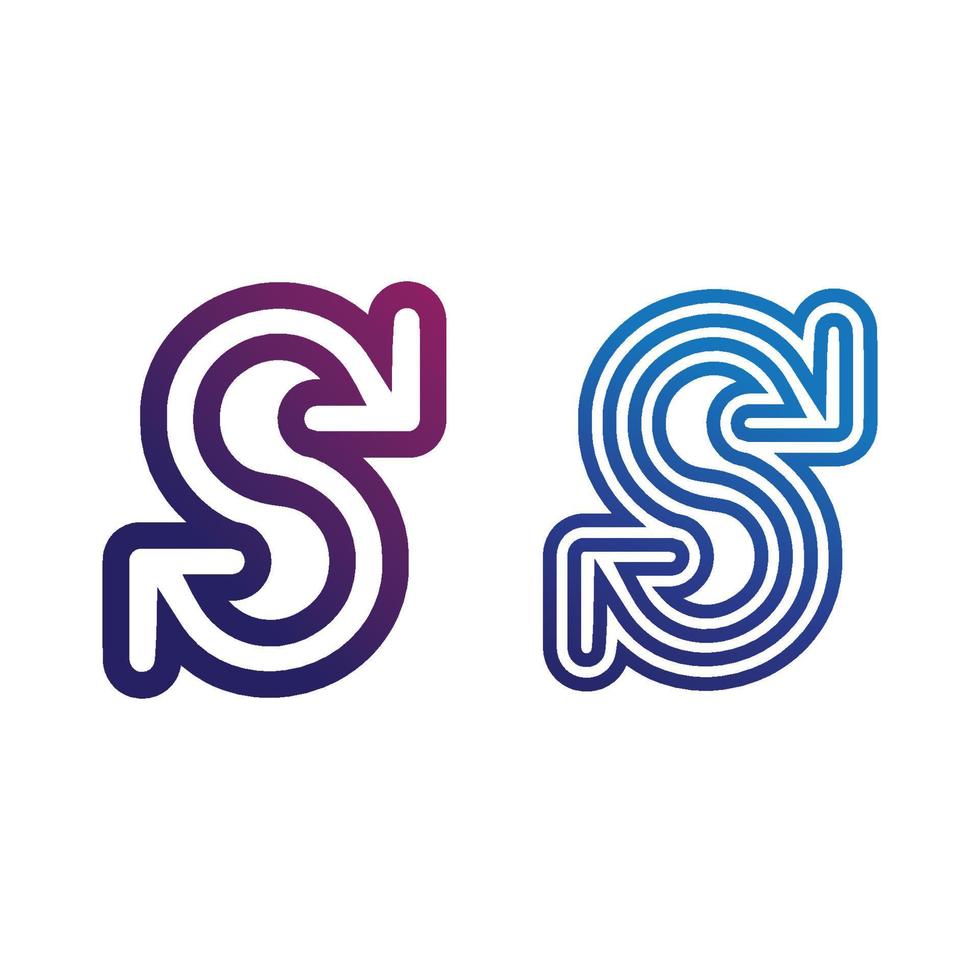 Business corporate letter S logo design vector. vector