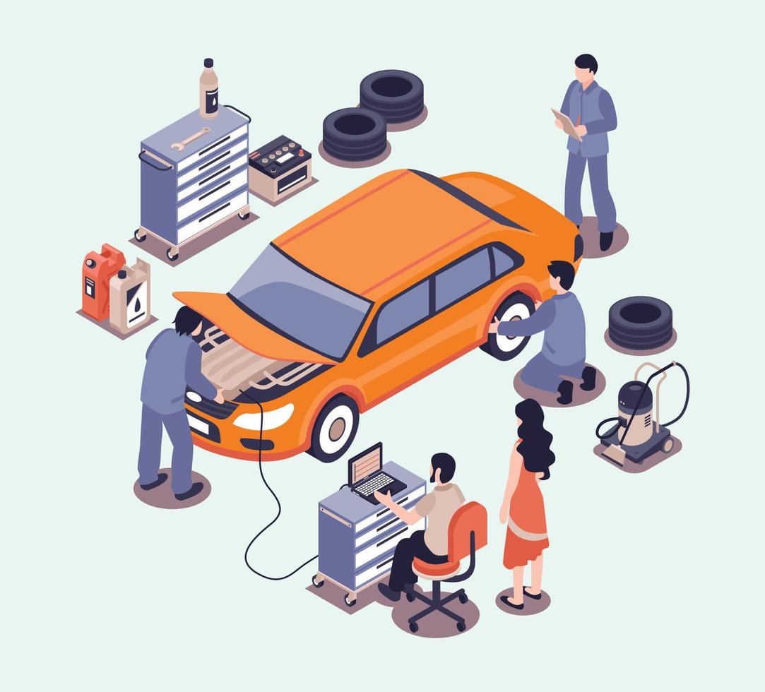 Modern car servicing icon pro vector illustration