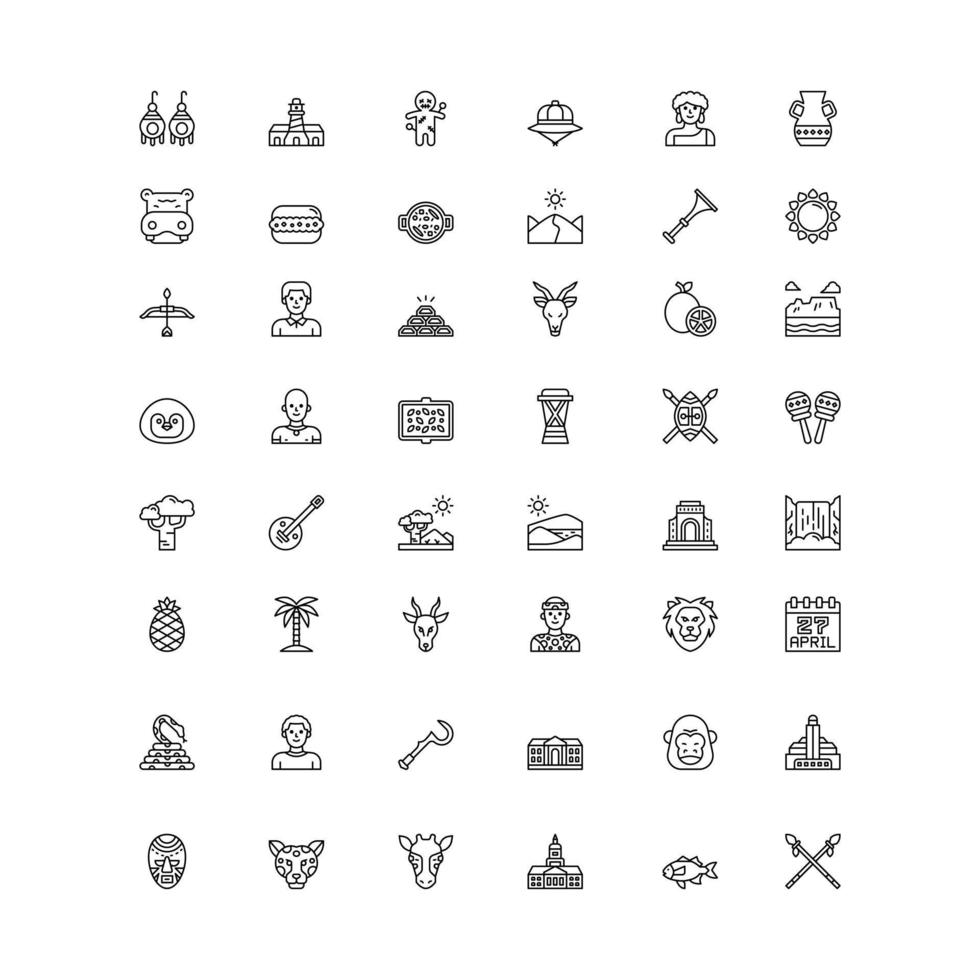 All icon set with white background vector