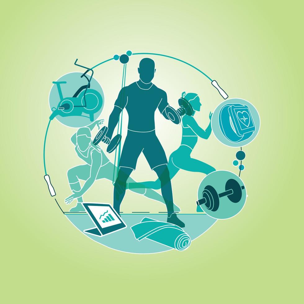 Modern Gym,gym logo, gym workout, gym class vector illustration