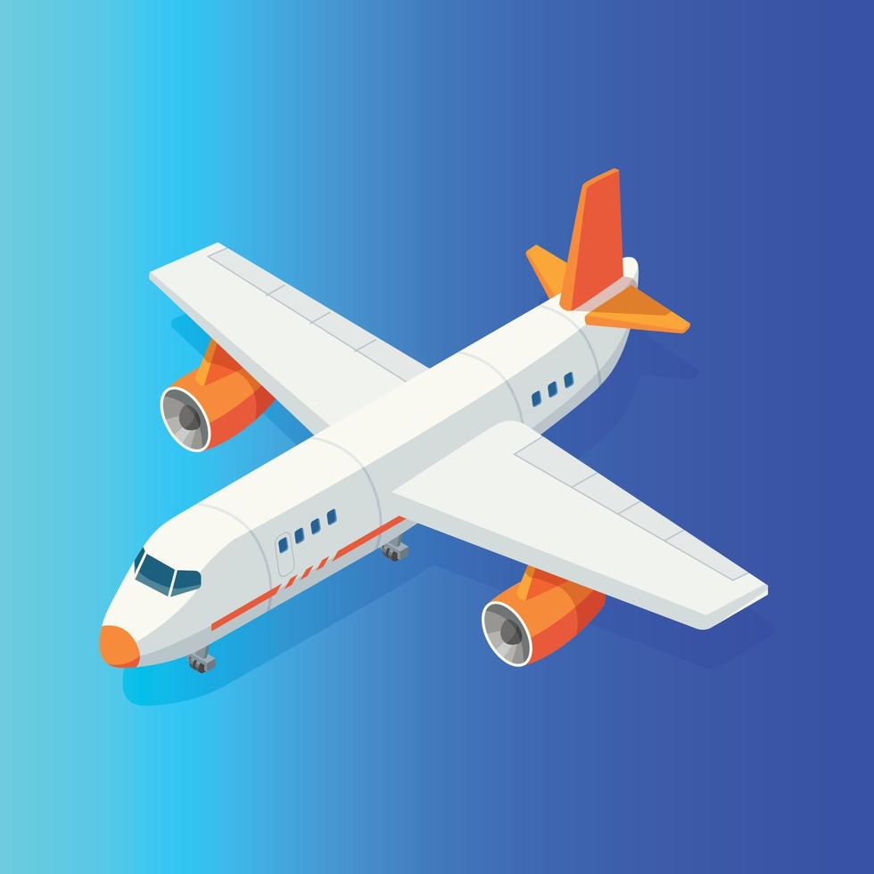 A commercial airplane illustration vector