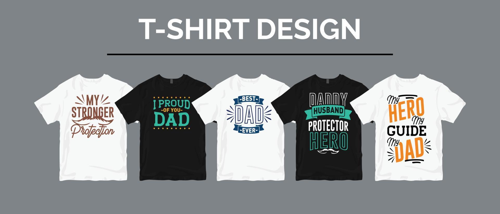 Father and son typography t-shirt design, dad and daughter, graphic element Pro Vector