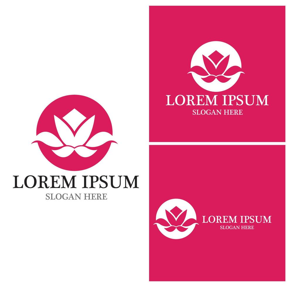 Lotus Flower Logo Vector Template illustration