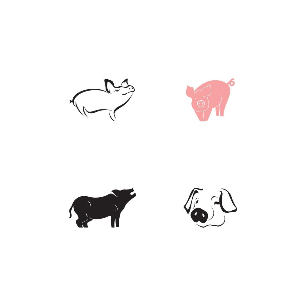 Pig Icon And Symbol Vector Illustration