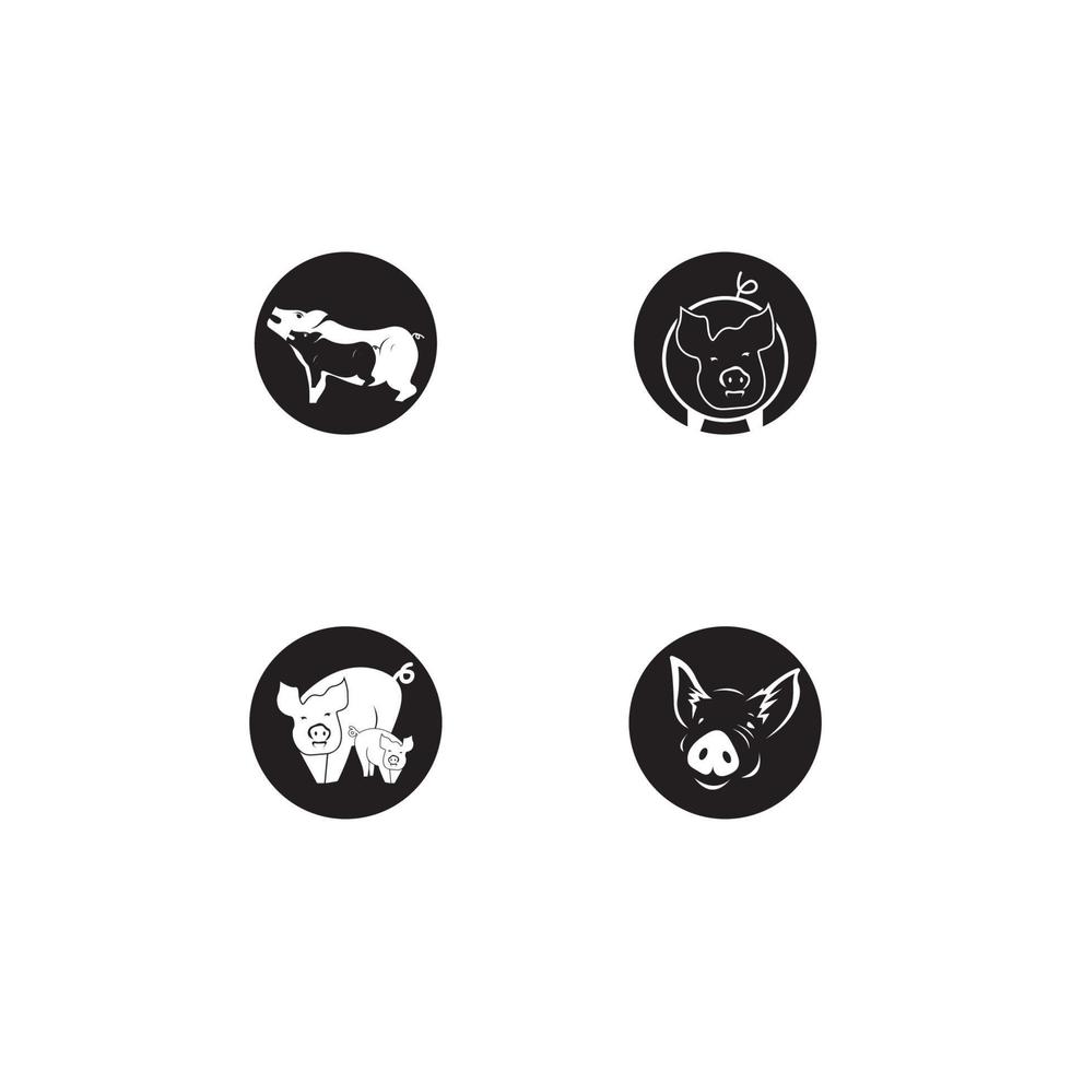 Pig Icon And Symbol Vector Illustration