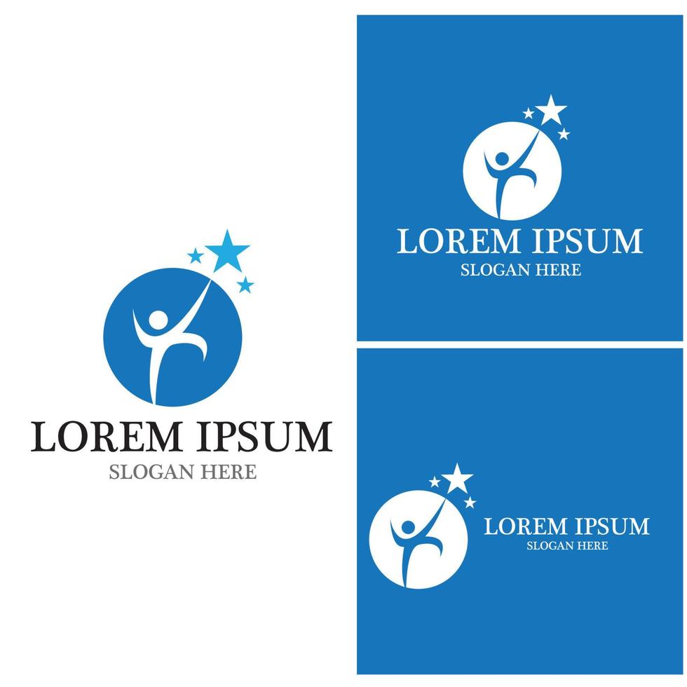 Success people logo vector template