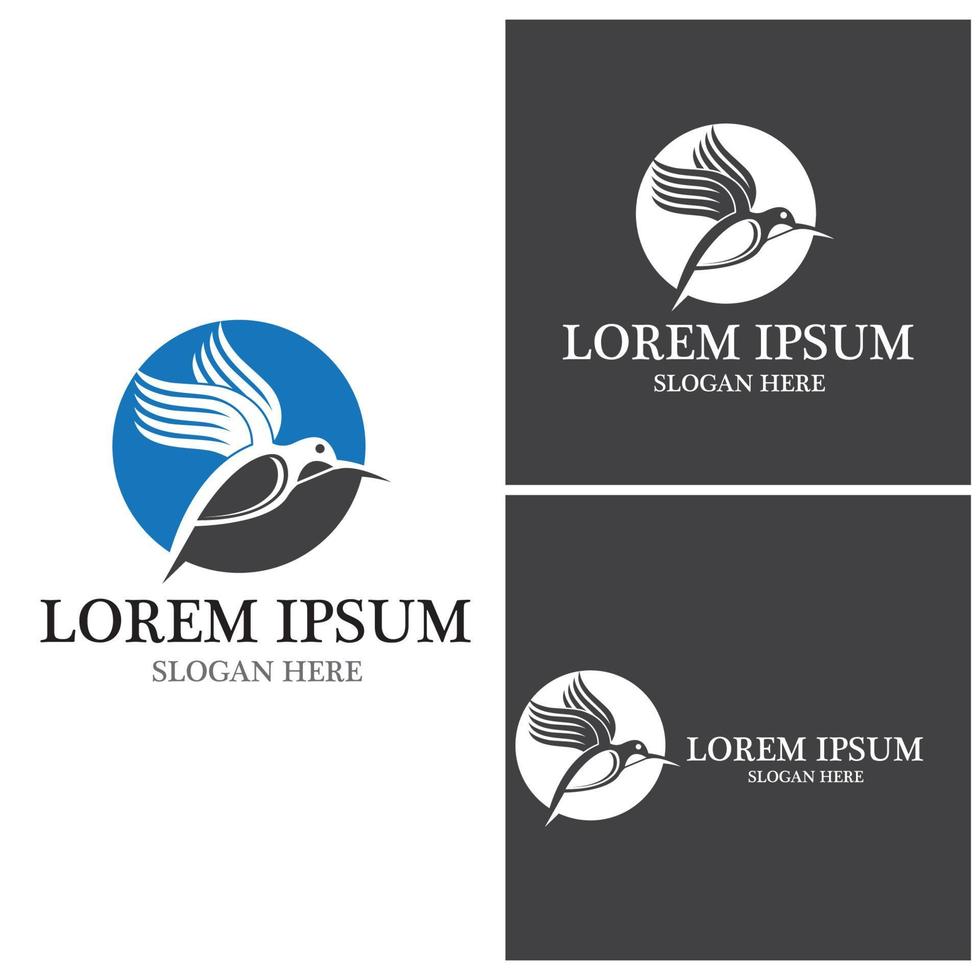 Humming Bird Logo Vector Template illustration