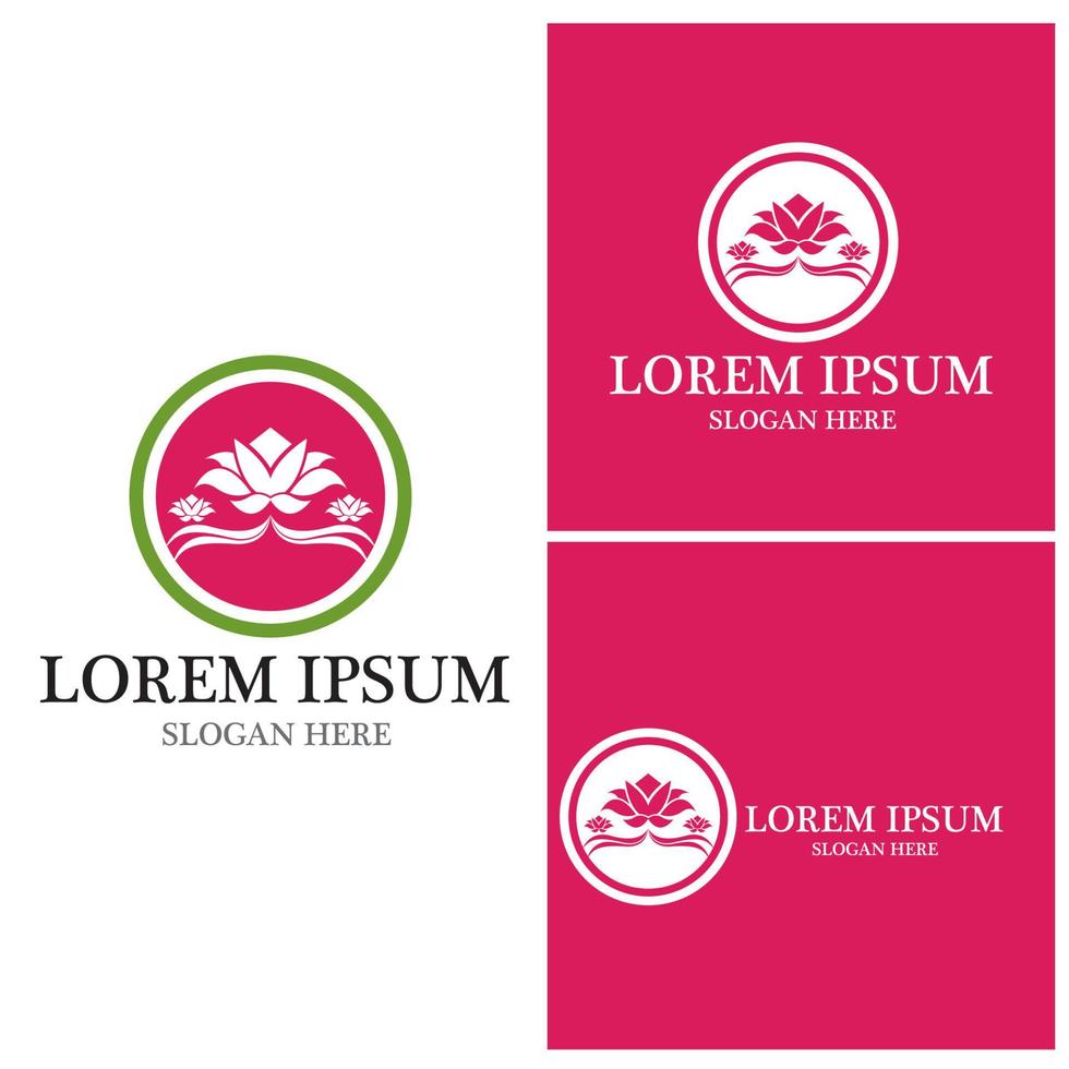 Lotus Flower Logo Vector Template illustration