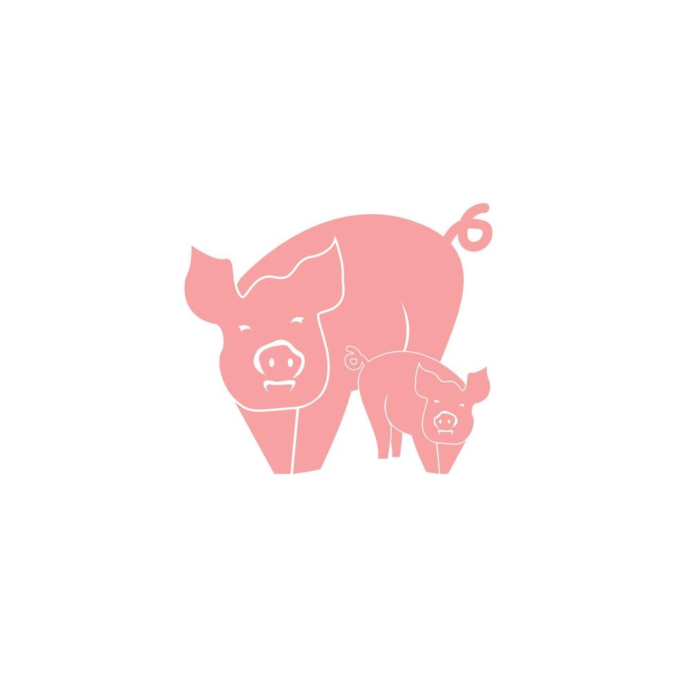 Pig Icon And Symbol Vector Illustration