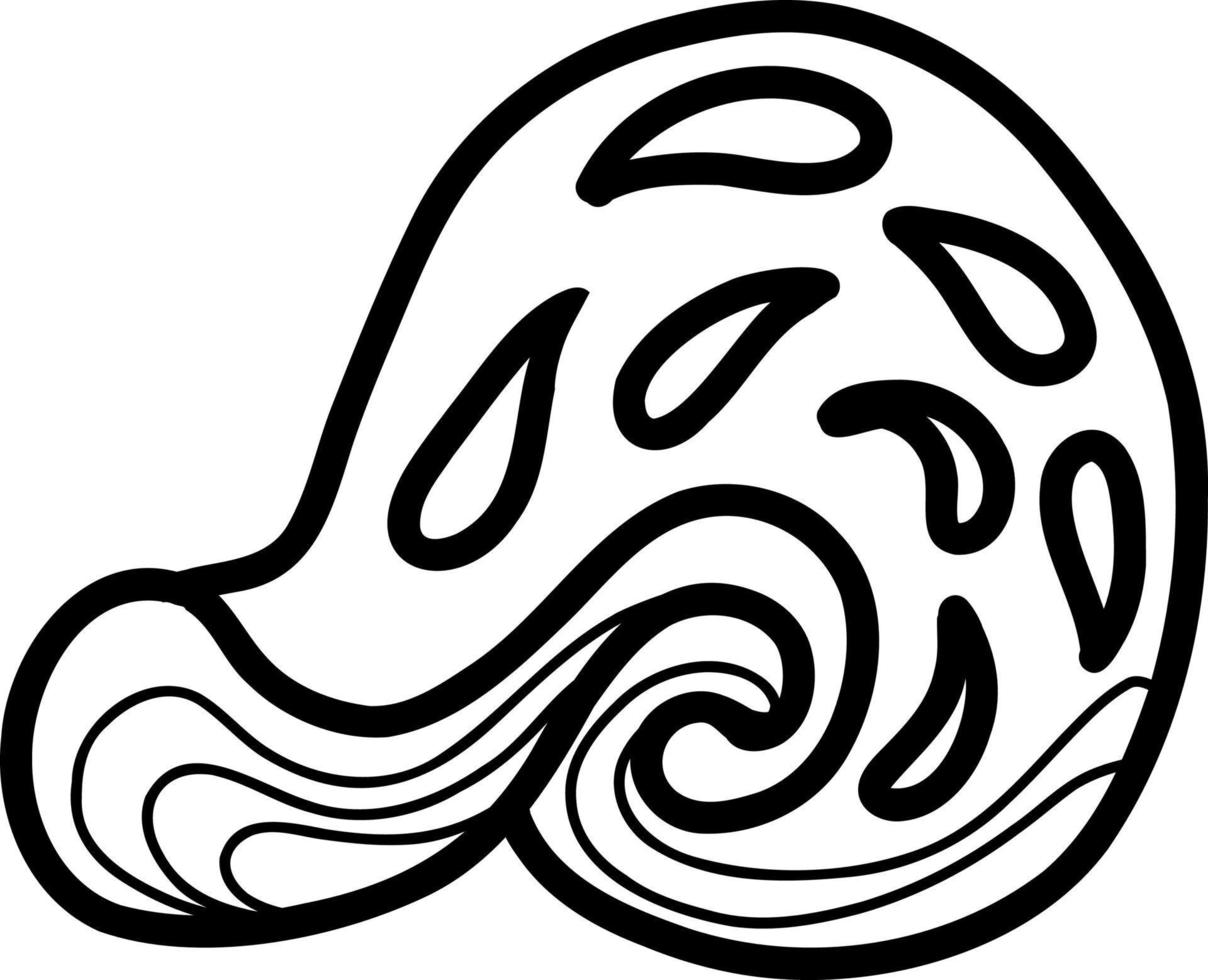 seashell. vector illustration in doodle style