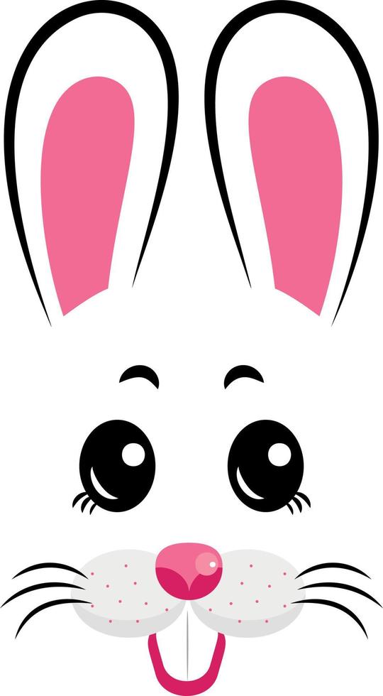 Rabbit face.Rabbit symbol of 2023 year.Vector illustration vector