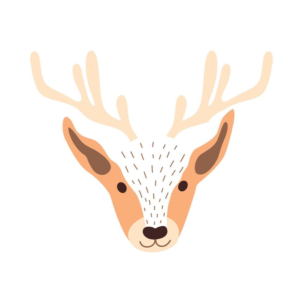 Deer head on a white background. vector illustration.