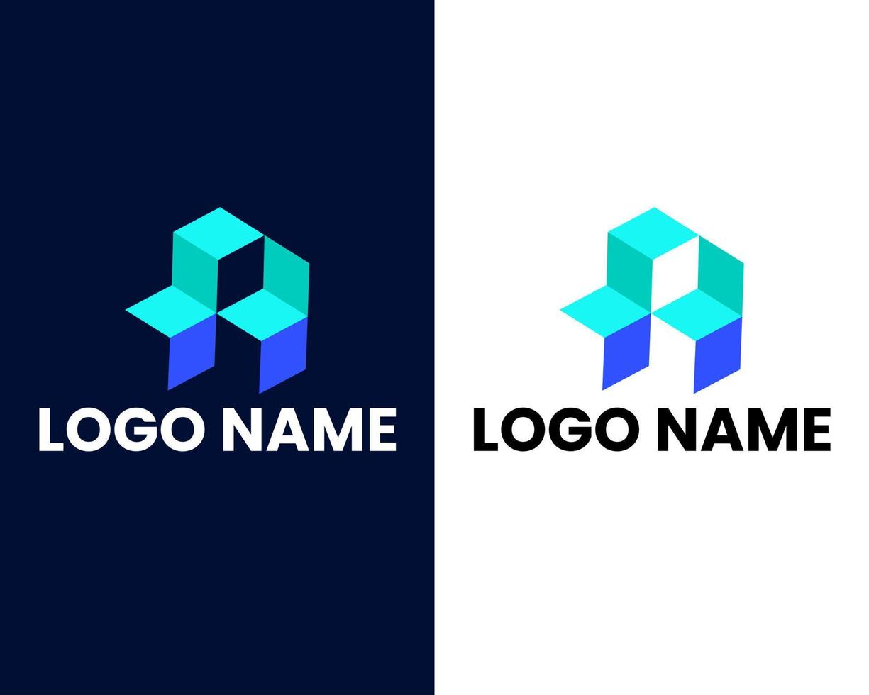 plantilla de diseño de logotipo de empresa moderna de marca de letra a vector