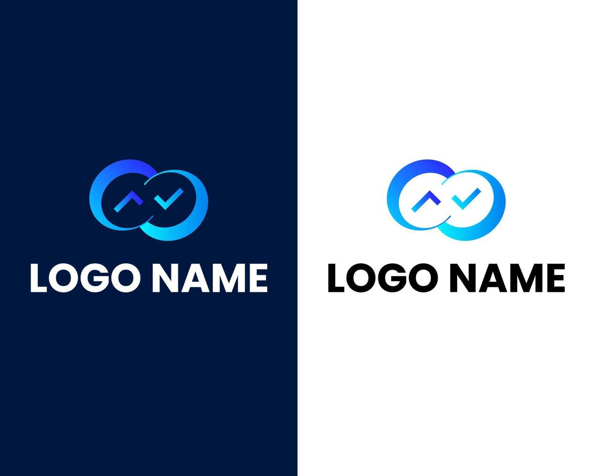 letter s with check mark modern business logo design template vector