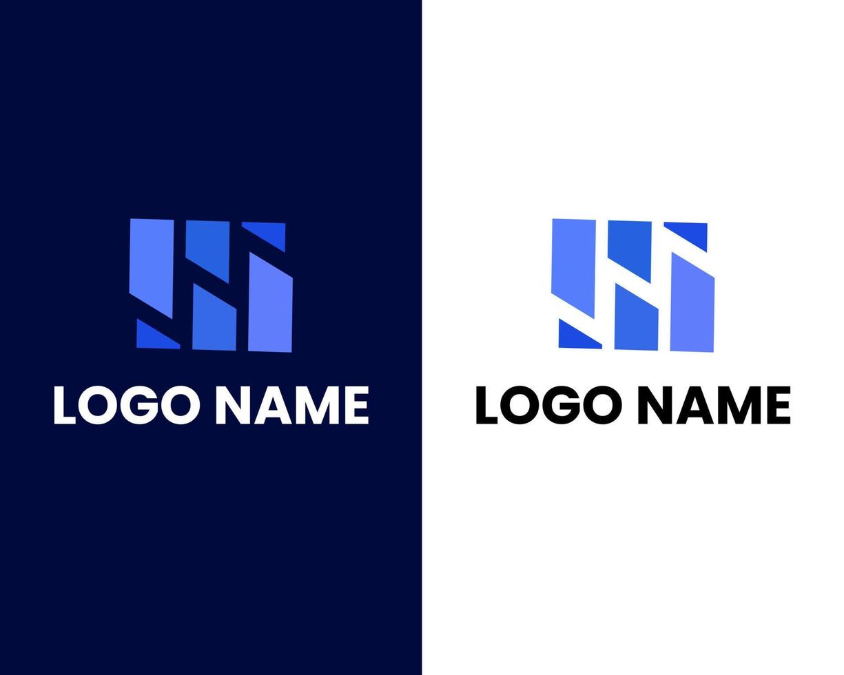 plantilla de diseño de logotipo de empresa letra h vector