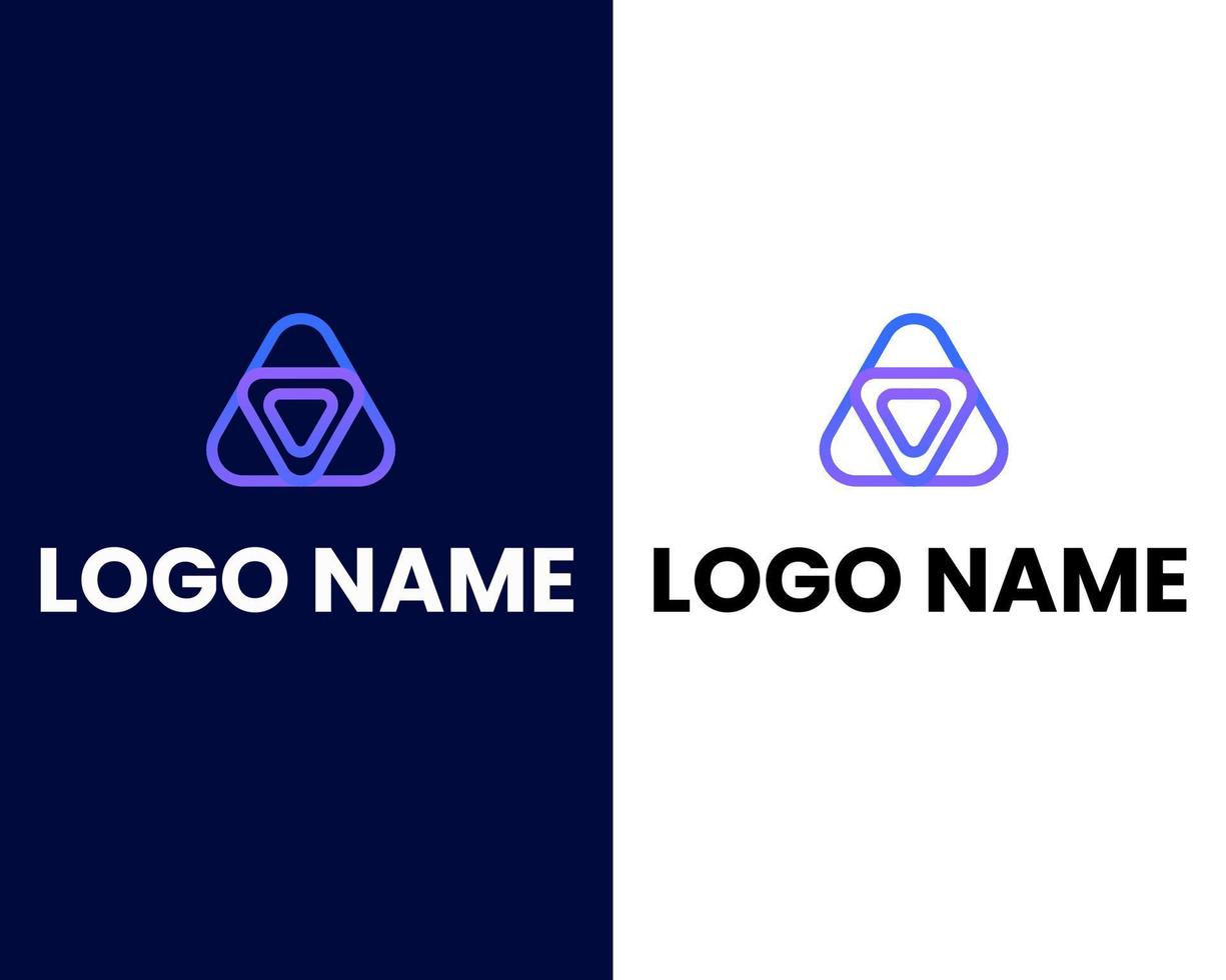 letter a and v mark modern business logo design template vector