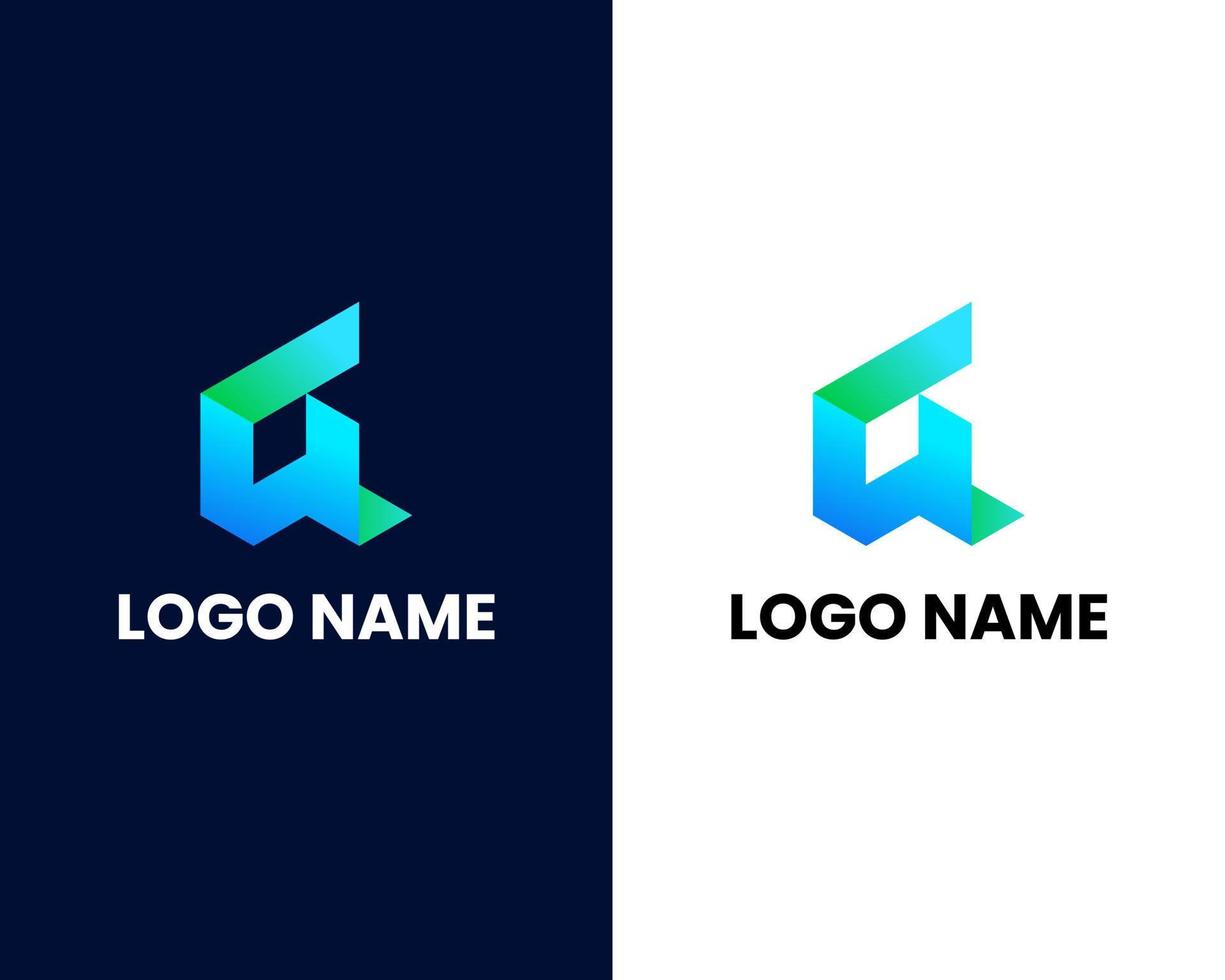 letter q mark modern business logo design template vector
