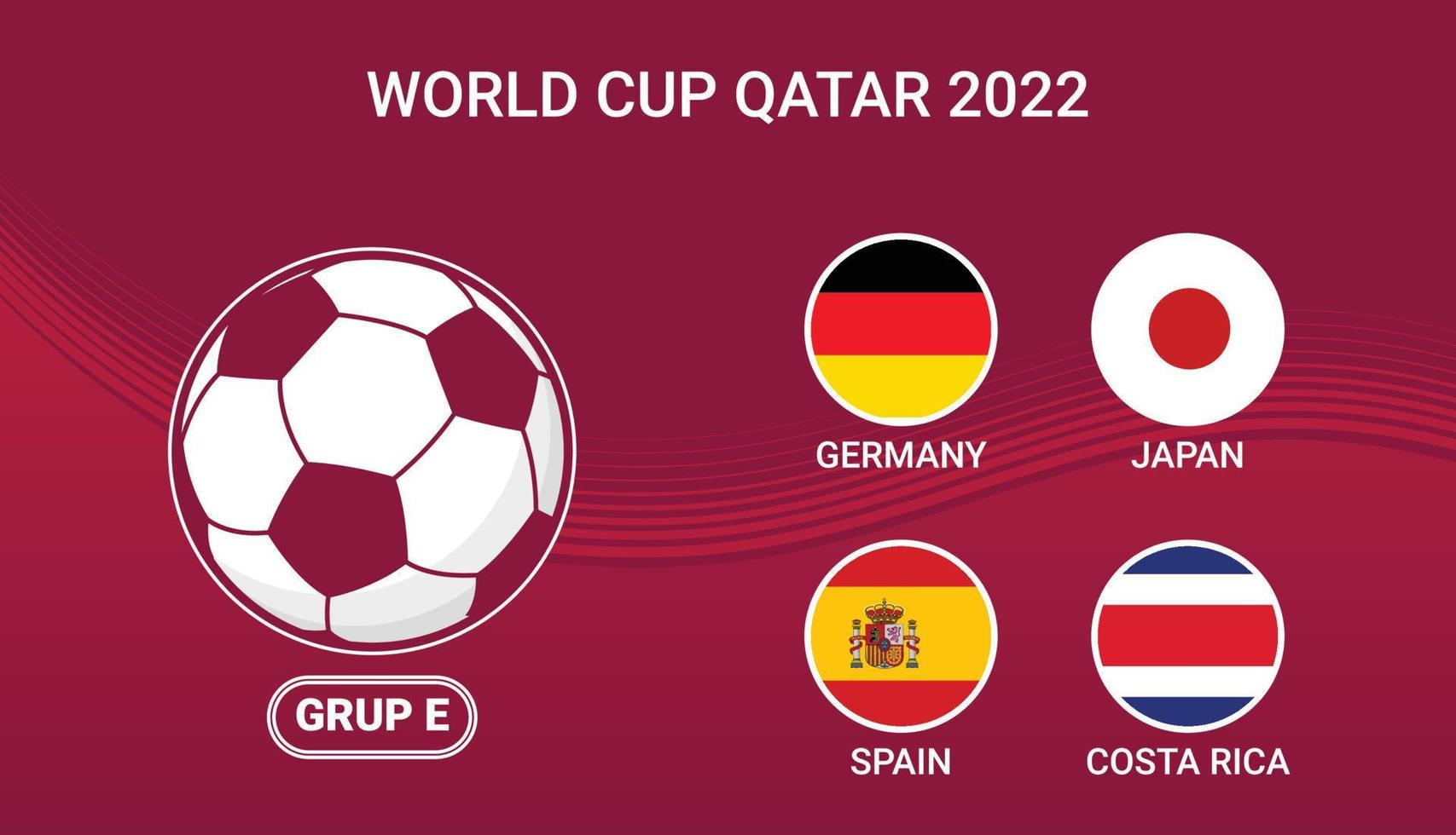 World football cup championship group stage E Background design vector