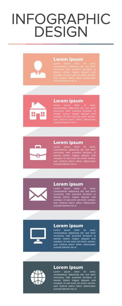 plantilla de diseño infográfico diseño de conjunto de elementos de fondo plano de negocios vector