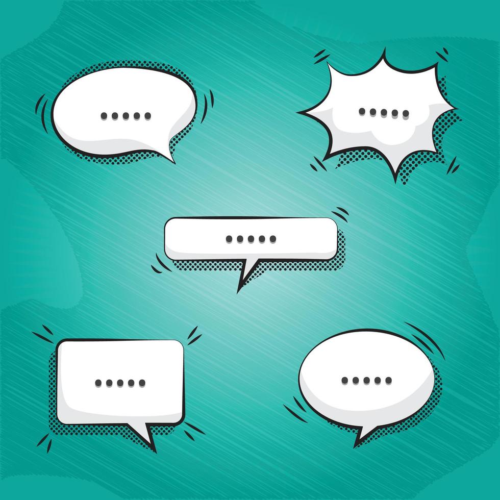 Speech Bubble Set Illustration Design vector