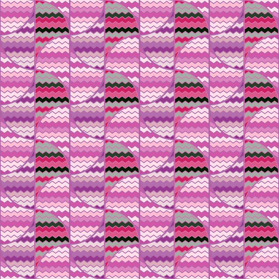 Hand drawn Tribal wave lines seamless pattern. Abstract zig zag mosaic tile ornament. vector