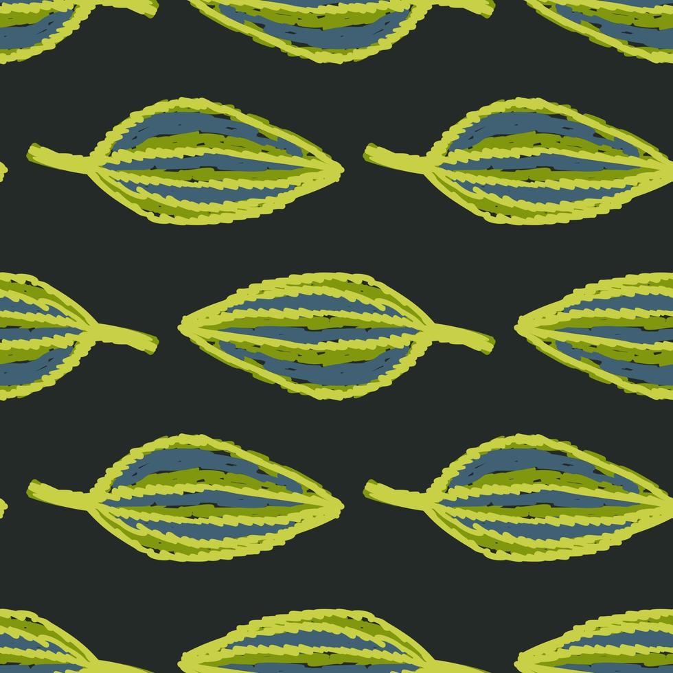 Freehand tropical palm leaves seamless pattern. Hand drawn exotic botanical texture. Sketch jungle leaf seamless wallpaper. vector