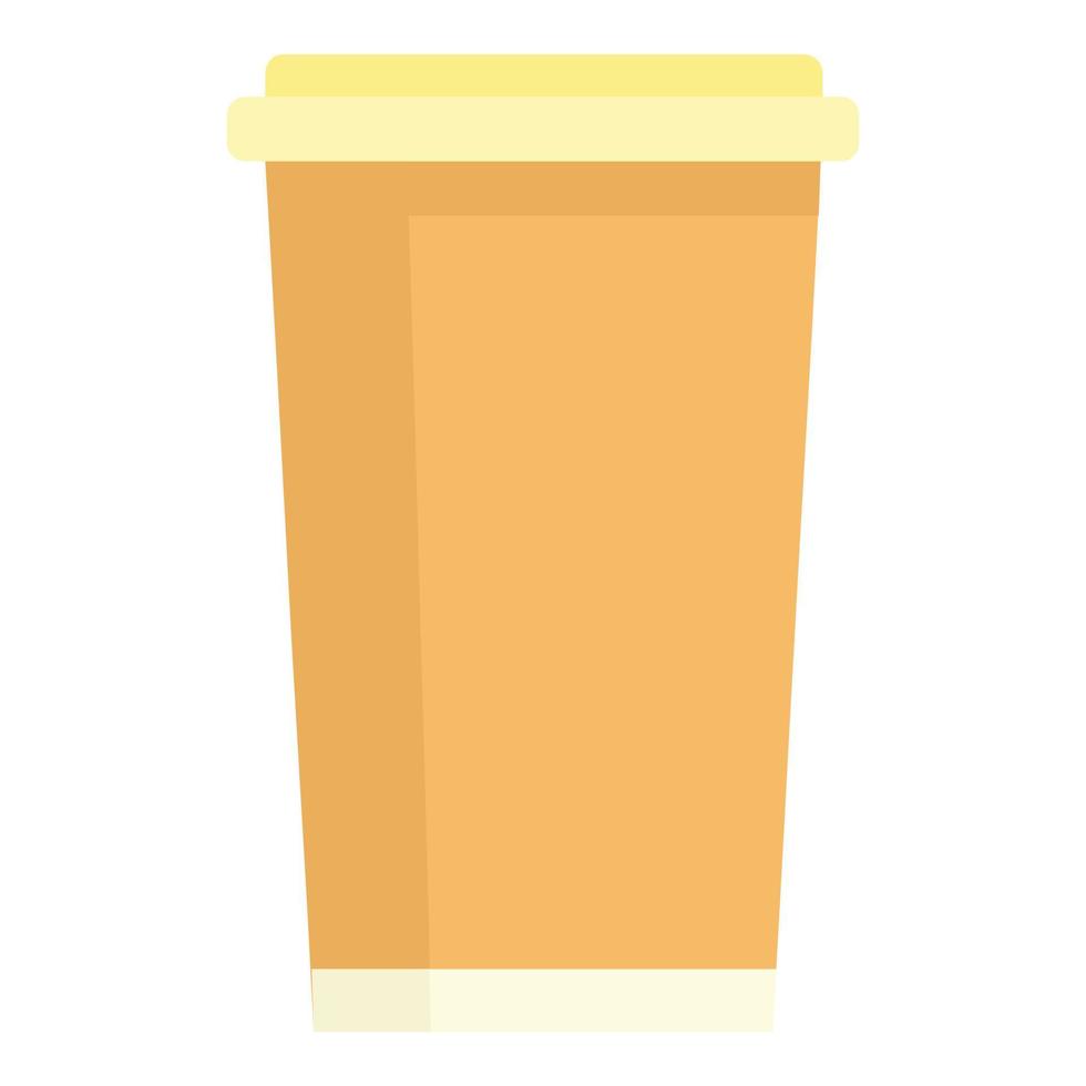 icono de vaso de papel de café, estilo plano vector