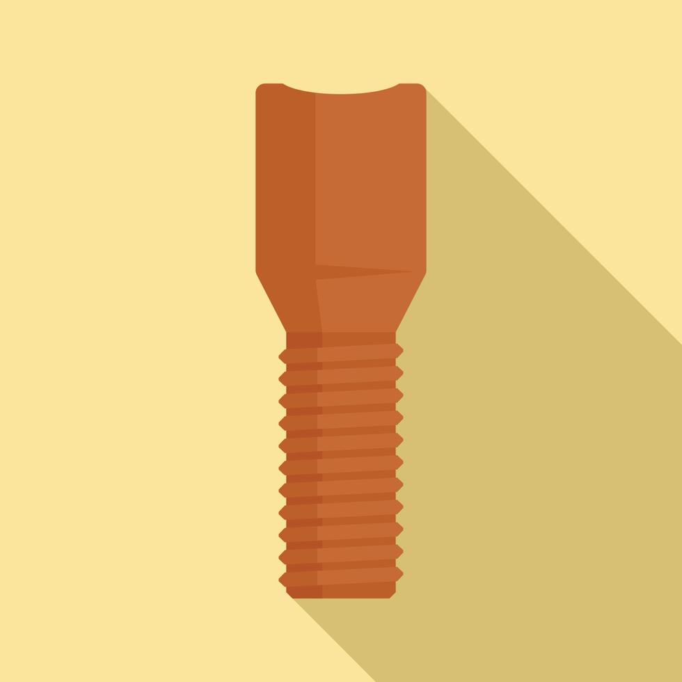 Tractor bolt icon, flat style vector