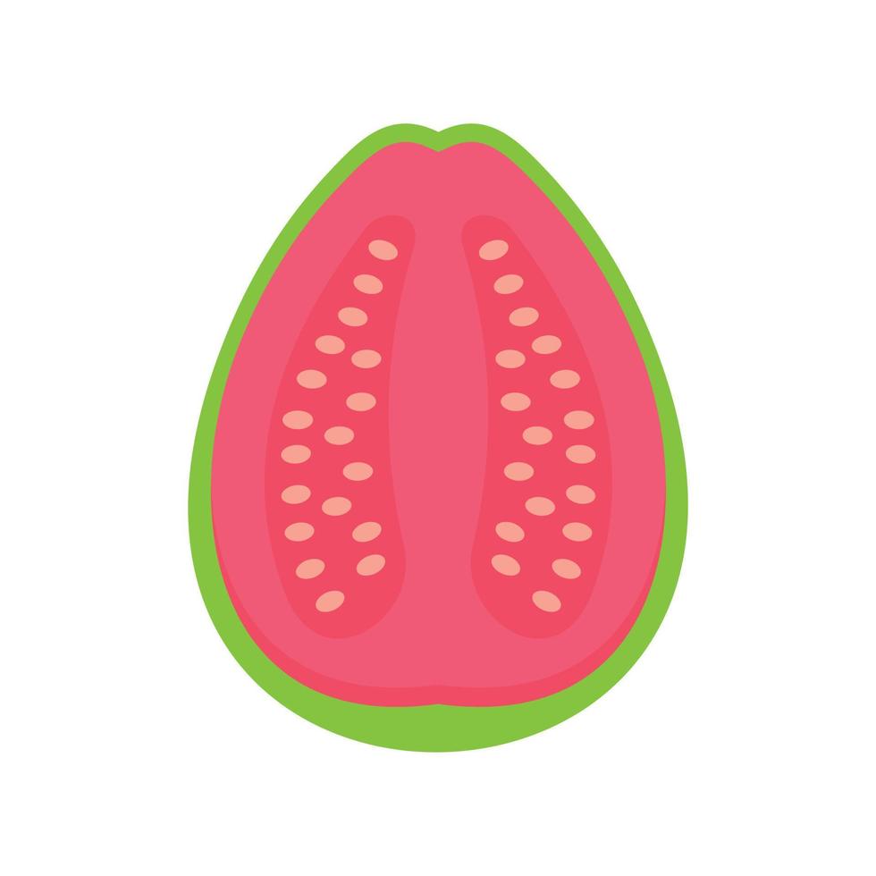 Half of guava icon, flat style vector