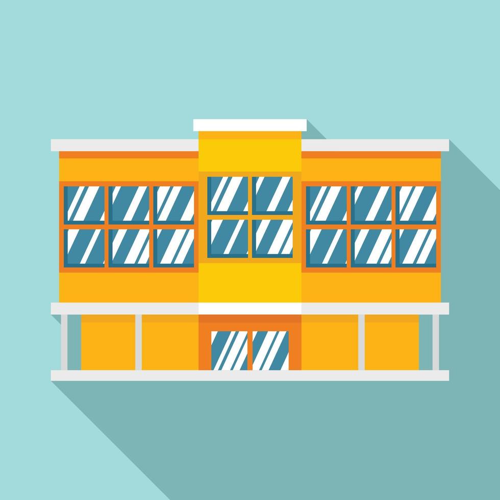 Shopping mall icon, flat style vector