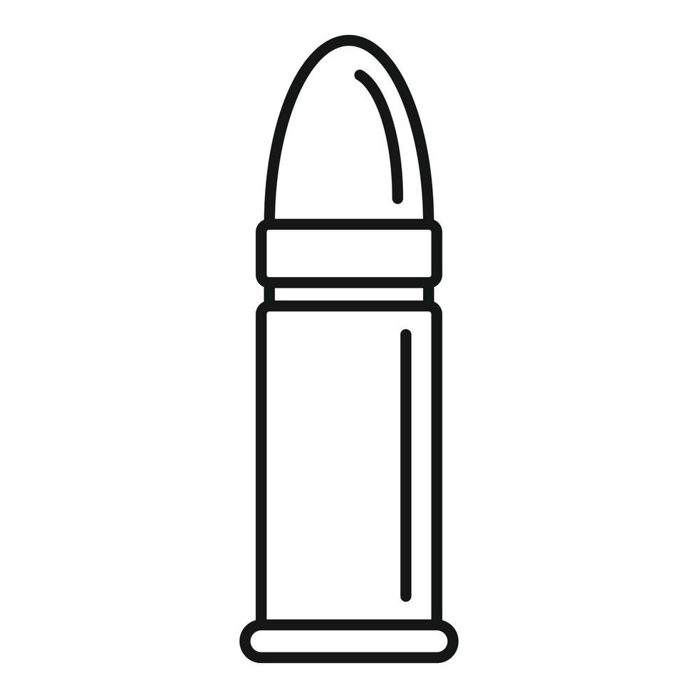 Biathlon bullet icon, outline style vector