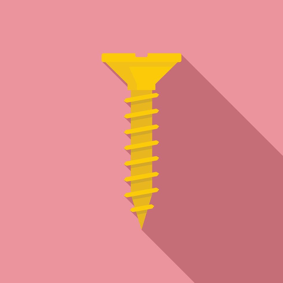 icono de cabeza de tornillo, tipo plano vector