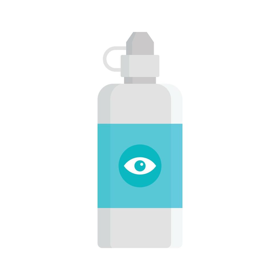 Eye clean lotion icon, flat style vector