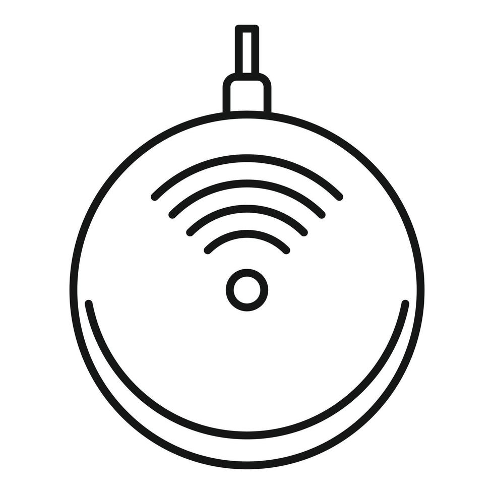 Super wireless charger icon, outline style vector