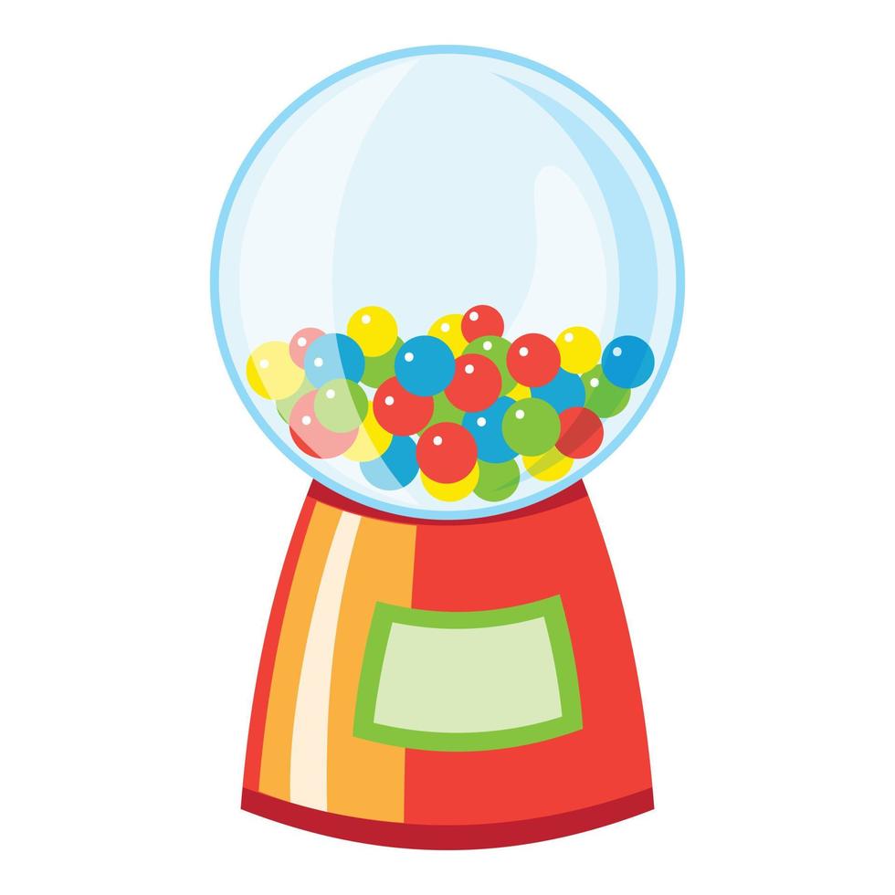 Bubble gum device icon, cartoon style vector