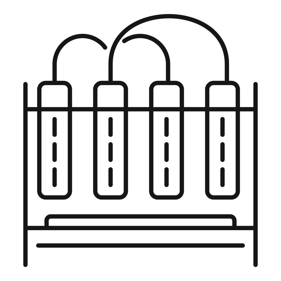 Mining farm desktop icon, outline style vector