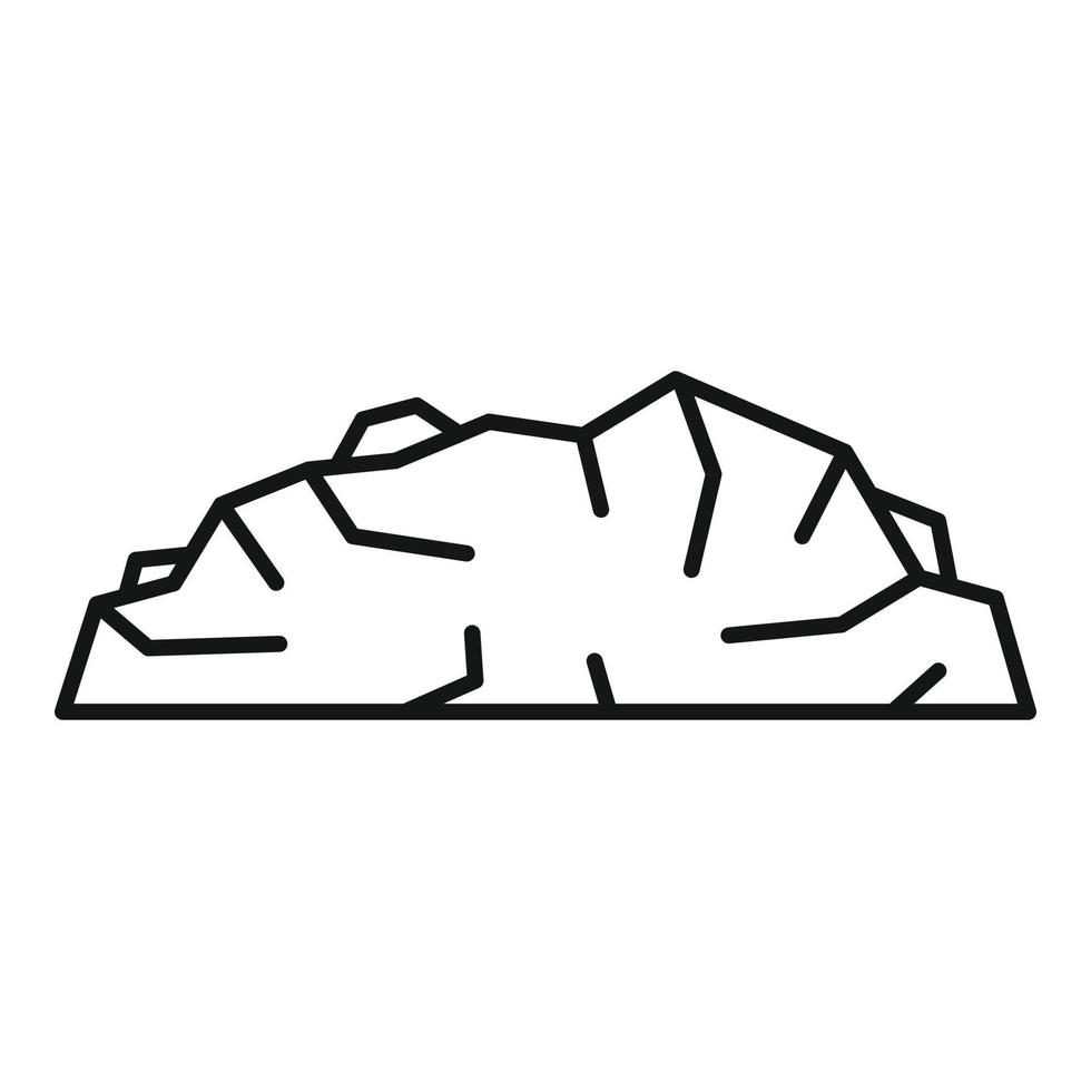 Charcoal icon, outline style vector