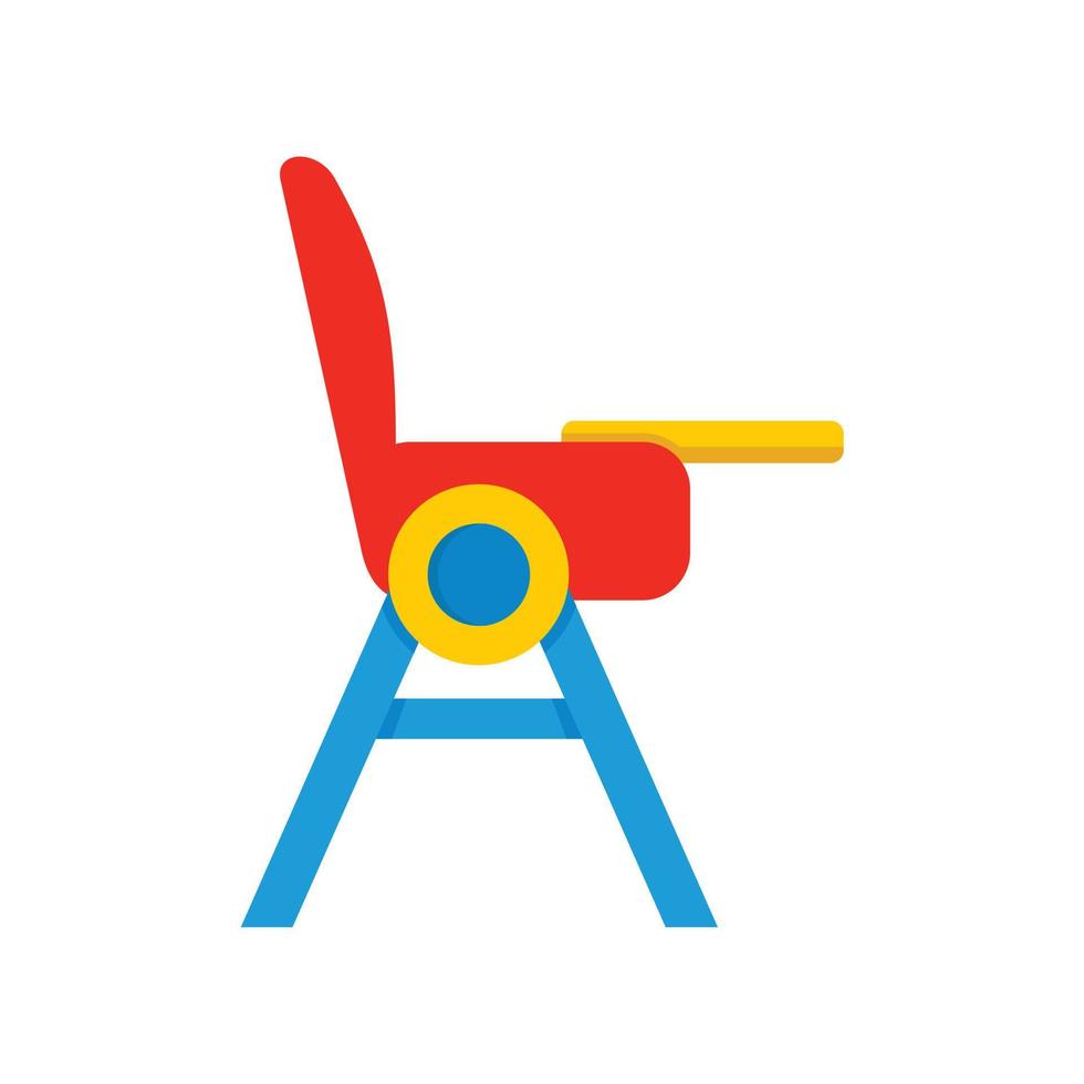 Baby eat seat chair icon, flat style vector