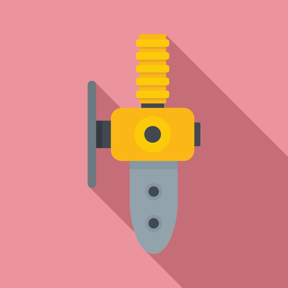 Plumber hand tool icon, flat style vector