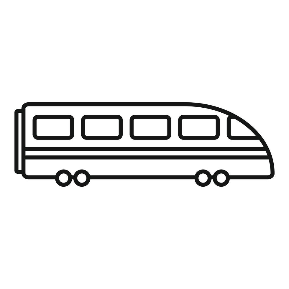 icono de tren de velocidad, estilo de contorno vector