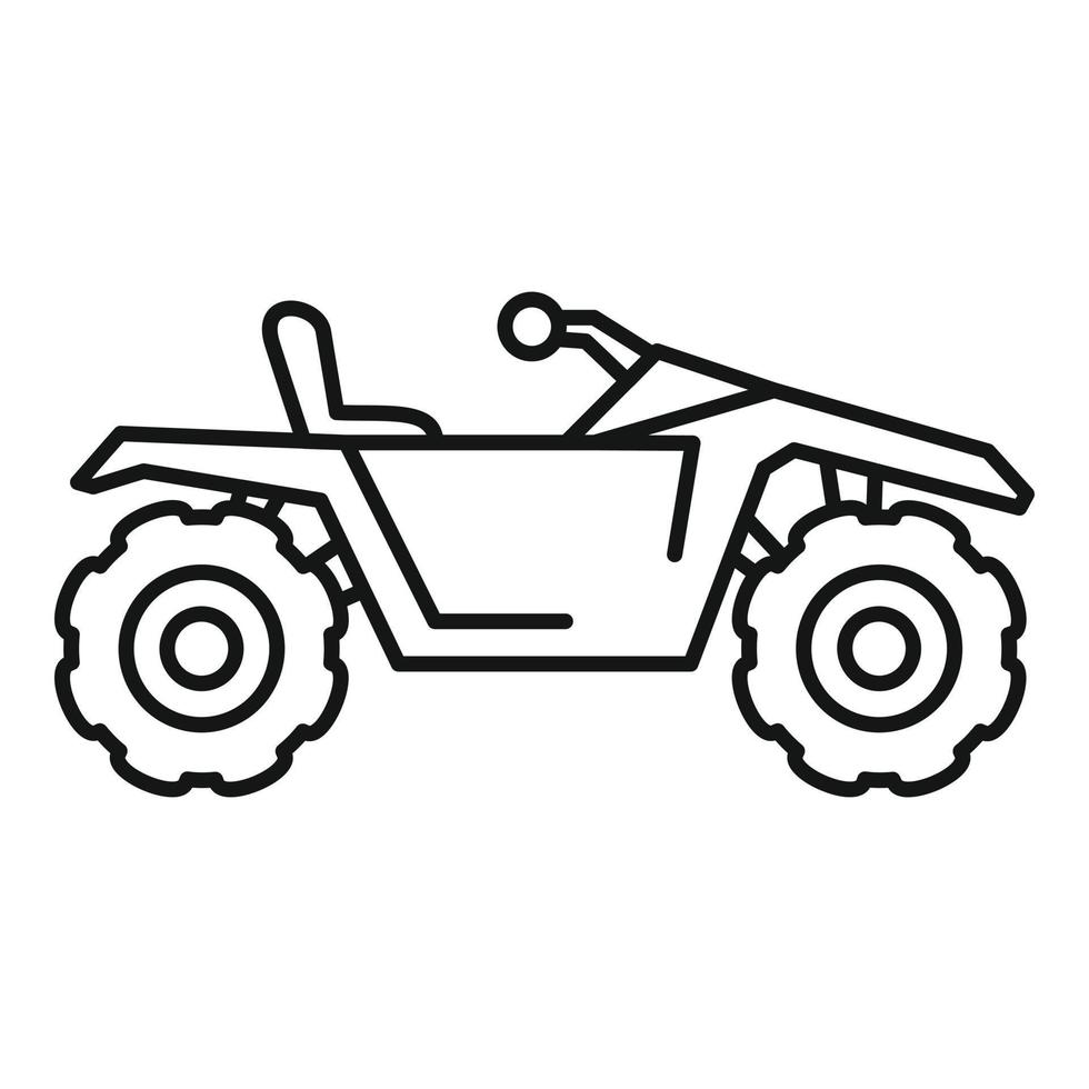 Desert quad bike icon, outline style vector
