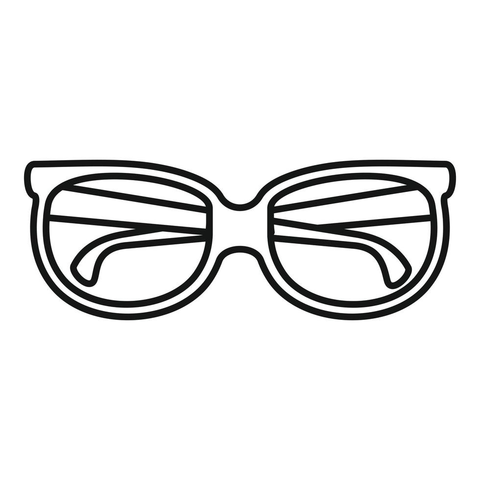 Eyeglasses icon, outline style vector