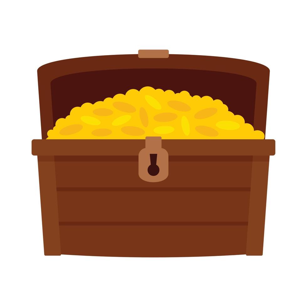 Dower chest icon, flat style vector