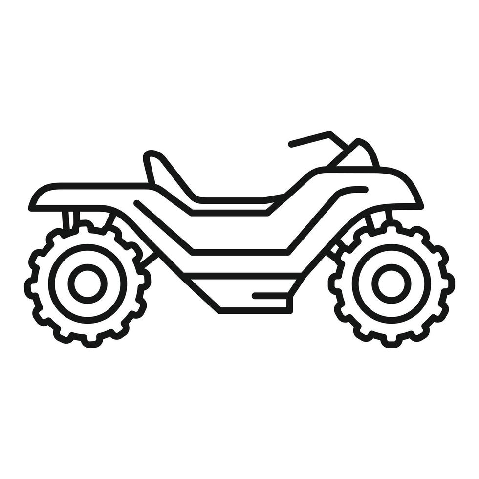 Extreme quad bike icon, outline style vector