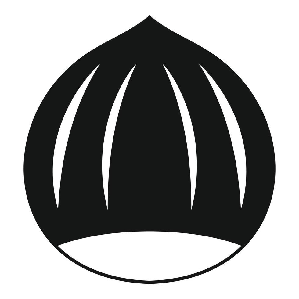 Hazelnut icon, simple style vector