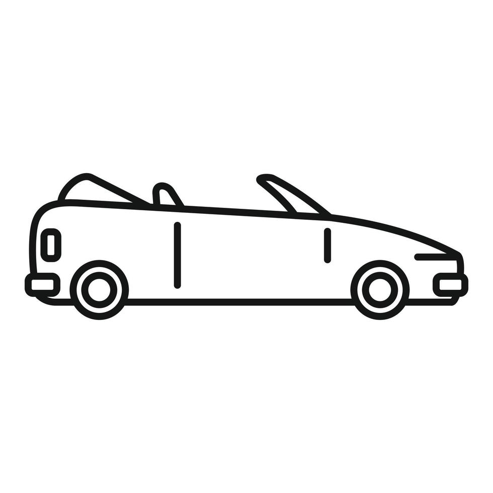 icono de cabriolet rápido, estilo de esquema vector