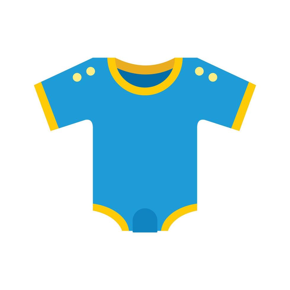 icono de ropa de niño, estilo plano vector