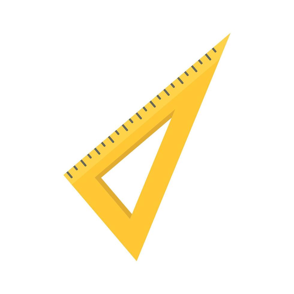 Angle ruler icon, flat style vector