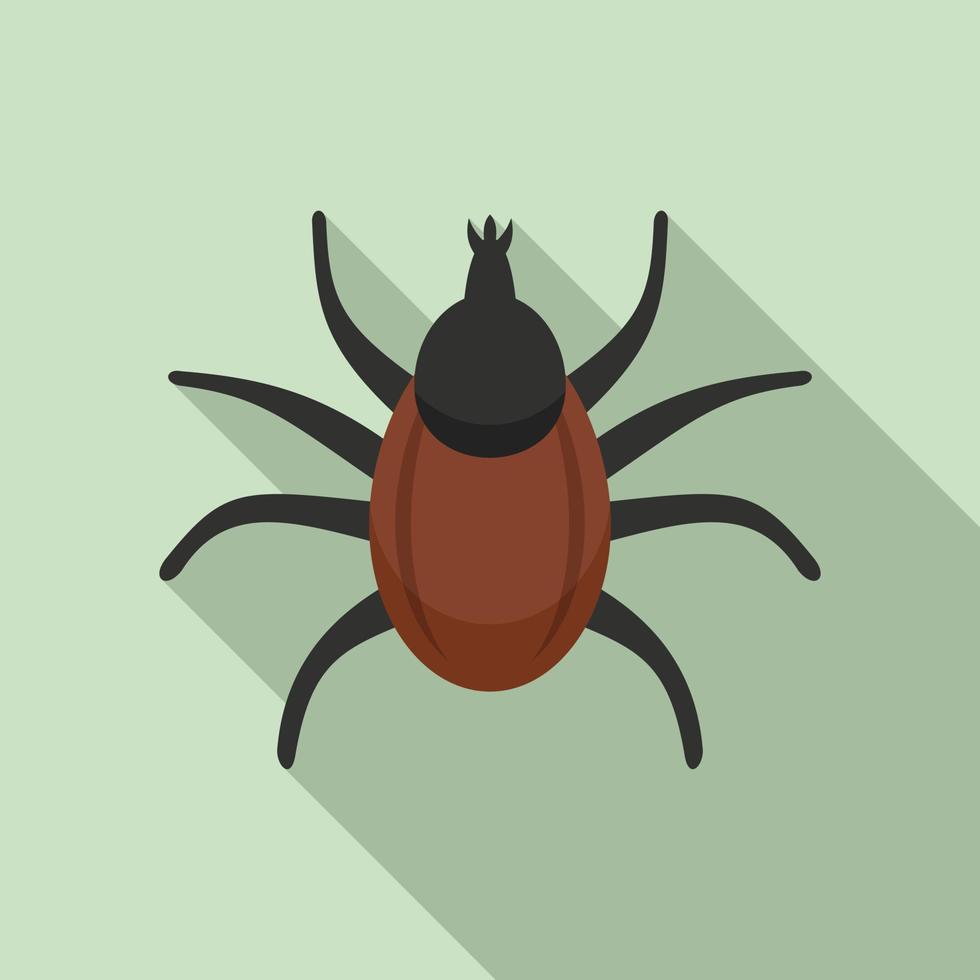 Dog mite icon, flat style vector