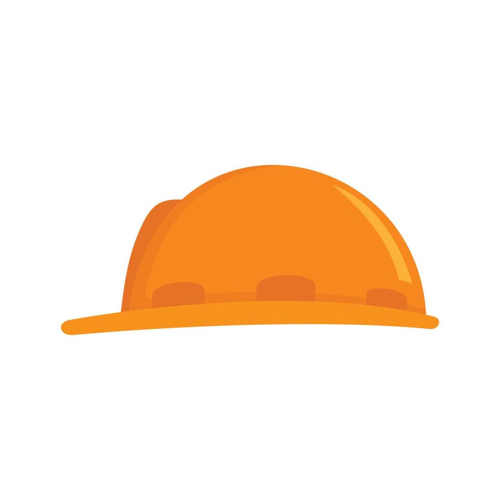 Construction protect helmet icon, flat style vector